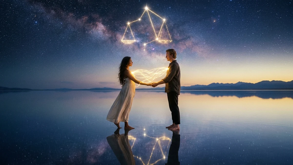 Libra Twin Flame Connection: Karmic Mirror, Divine Timing & Reunion Signs