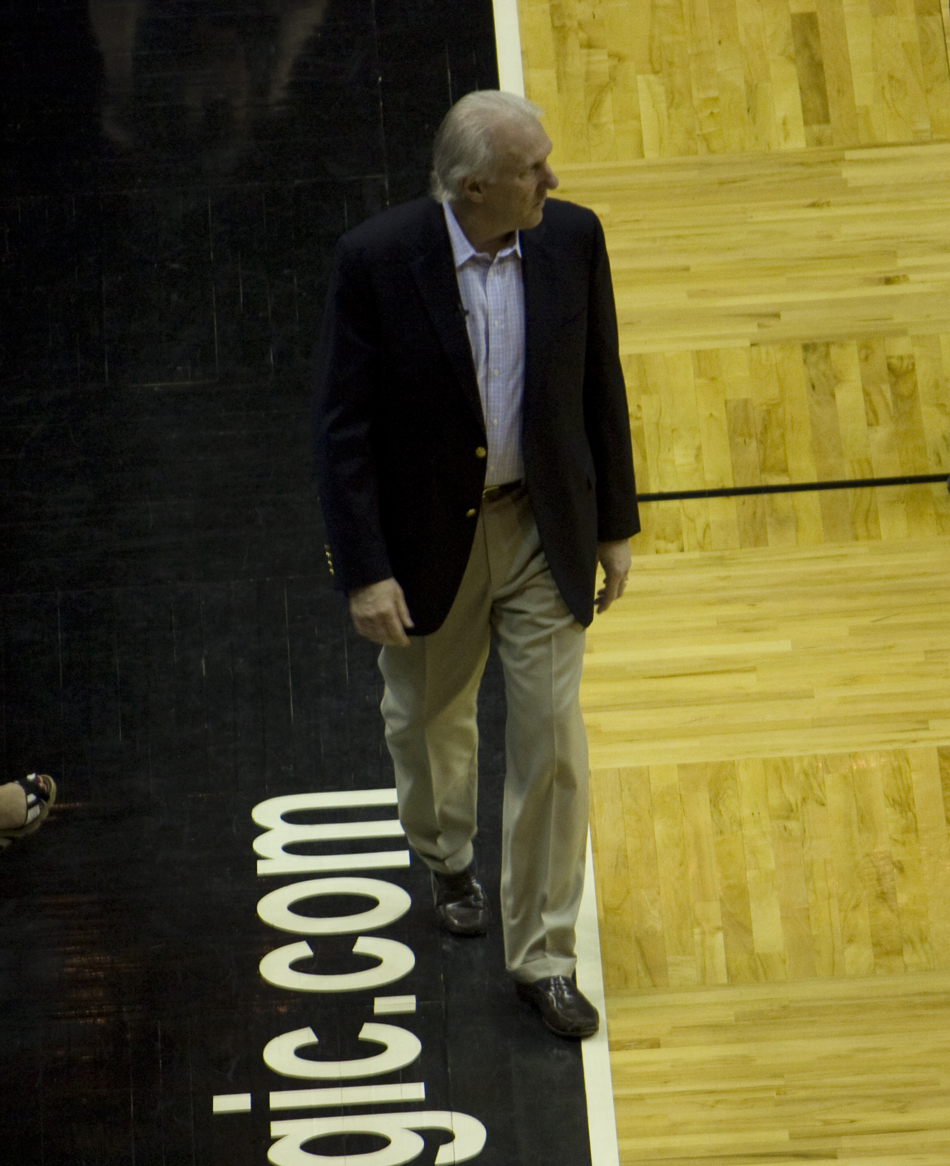 Gregg Popovich on the sideline