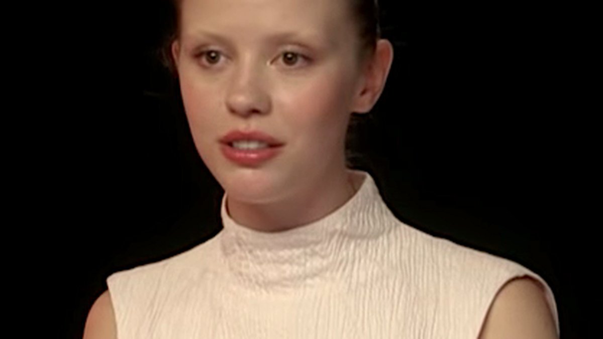 Mia Goth portrait and relationship reporting