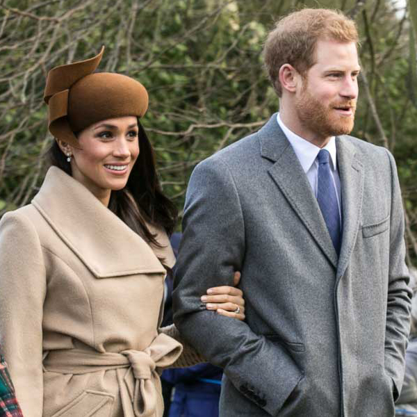 Prince Harry and Meghan Markle smiling
