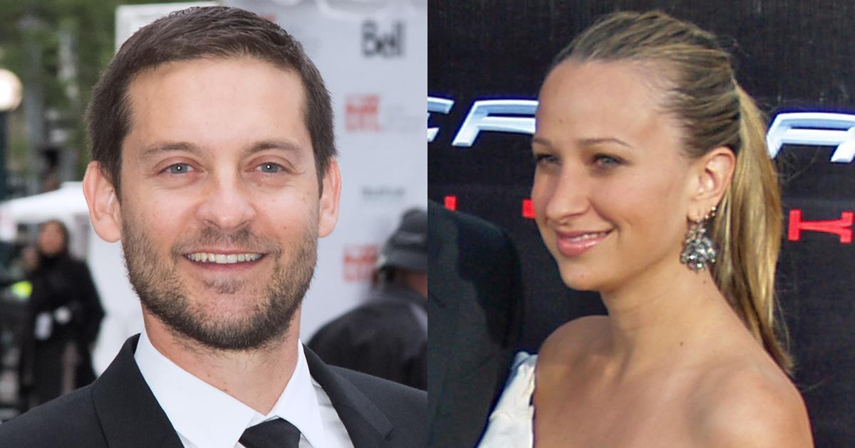 Tobey Maguire and Jennifer Meyer formal event portrait